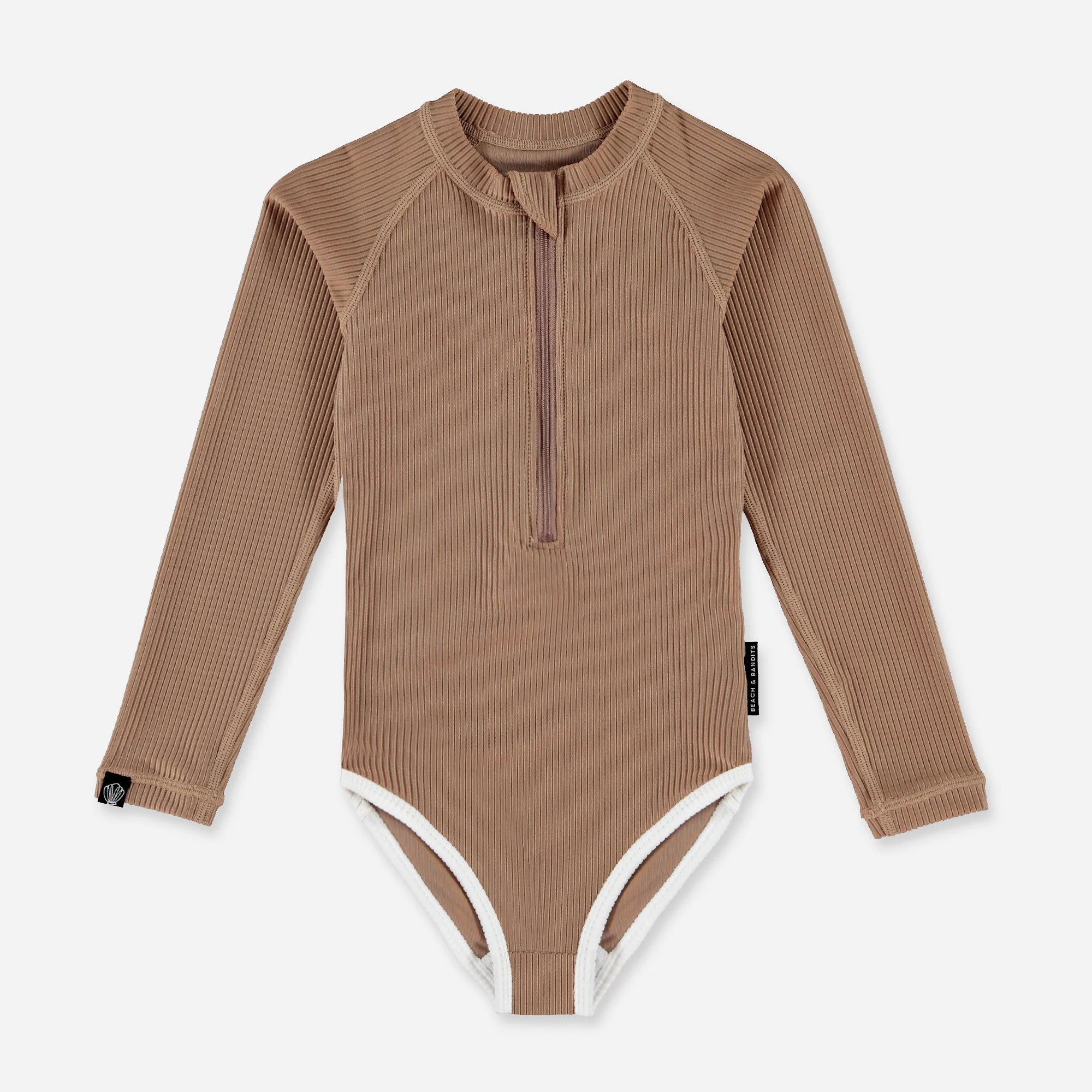 Surfsuit enfant Coastal ribbed chocolate