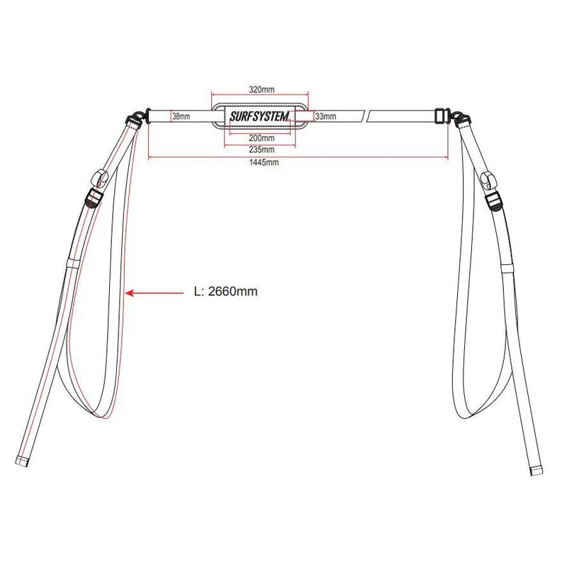 Sangle de portage longboard/sup