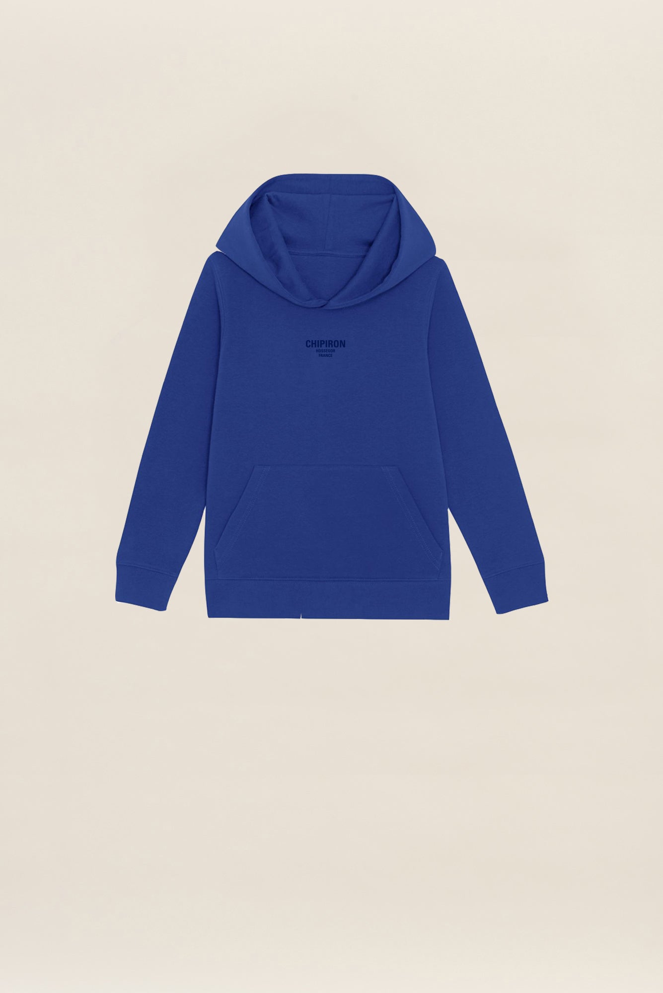 sweat-capuche-bleu-travail-enfant-club-surf-chipiron-hossegor-front